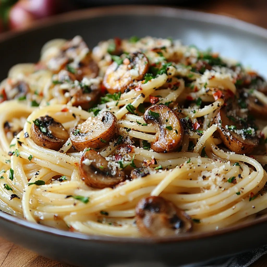 Jantar de Espaguete com Cogumelos e Alho: Uma Receita Incrível e Definitiva