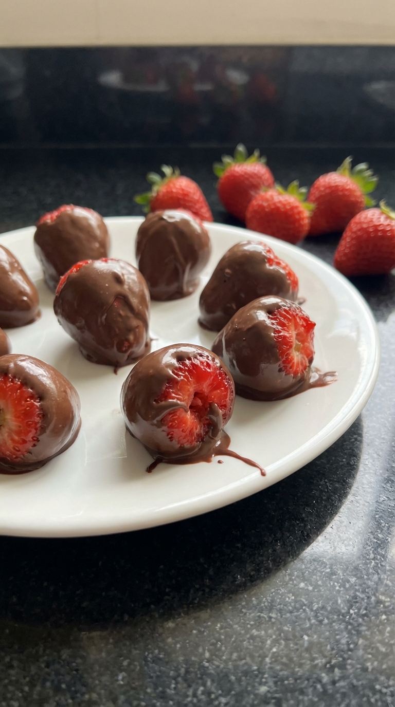 Explosão de morango com chocolate de Dubai