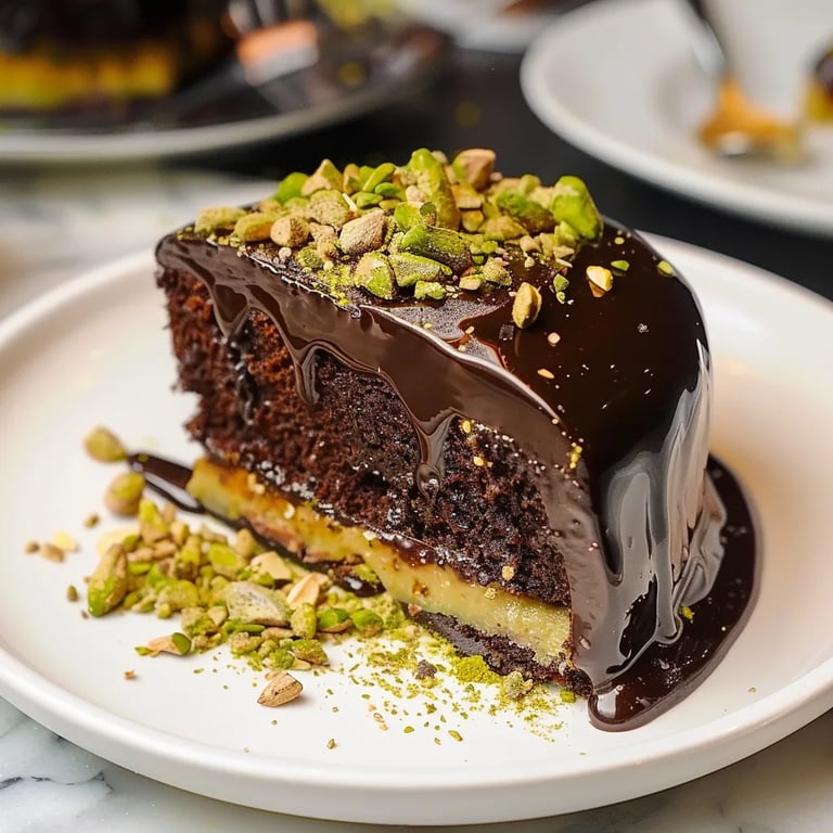 O Melhor Bolo de Chocolate com Pistache