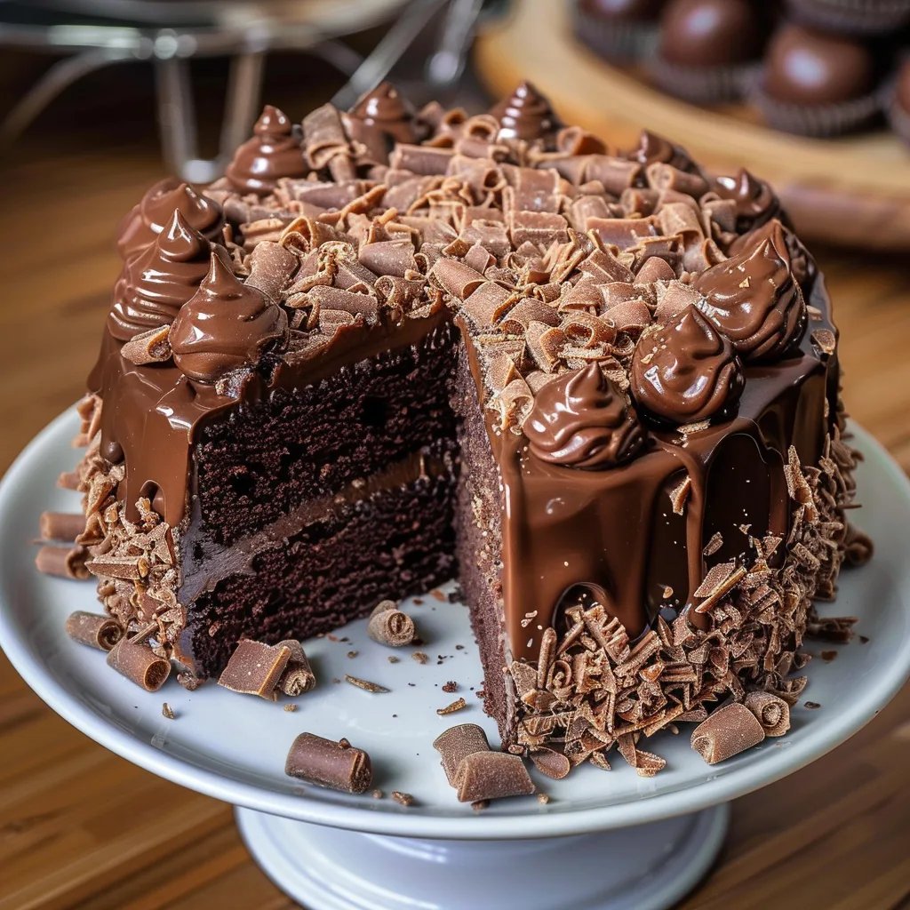 Bolo de Chocolate Recheado com Brigadeiro Cremoso