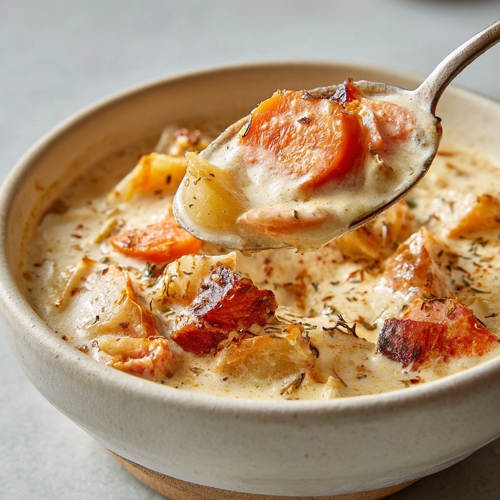 Sopa gengibre cenoura chirivía raiz