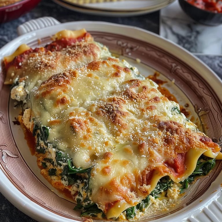 Canelone com Ricota e Espinafre