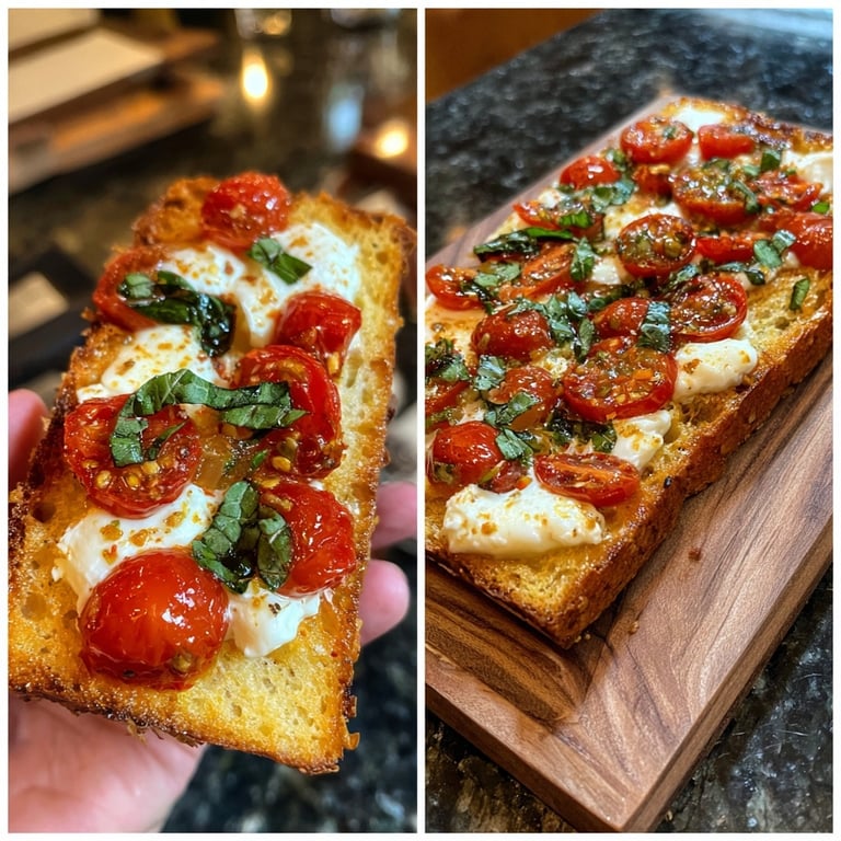 Coroa de bruschetta natalina simples