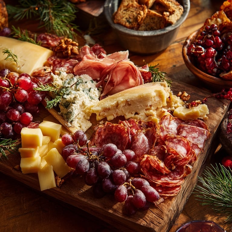 Tábua de charcutaria de Natal – um prato festivo para todos