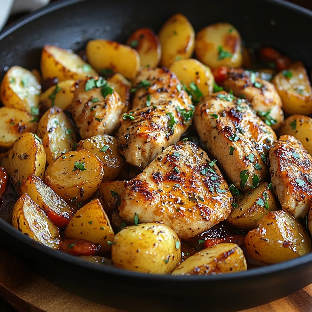 Frango com Manteiga de Alho e Batatas na Frigideira: Uma Receita Incrível e Definitiva