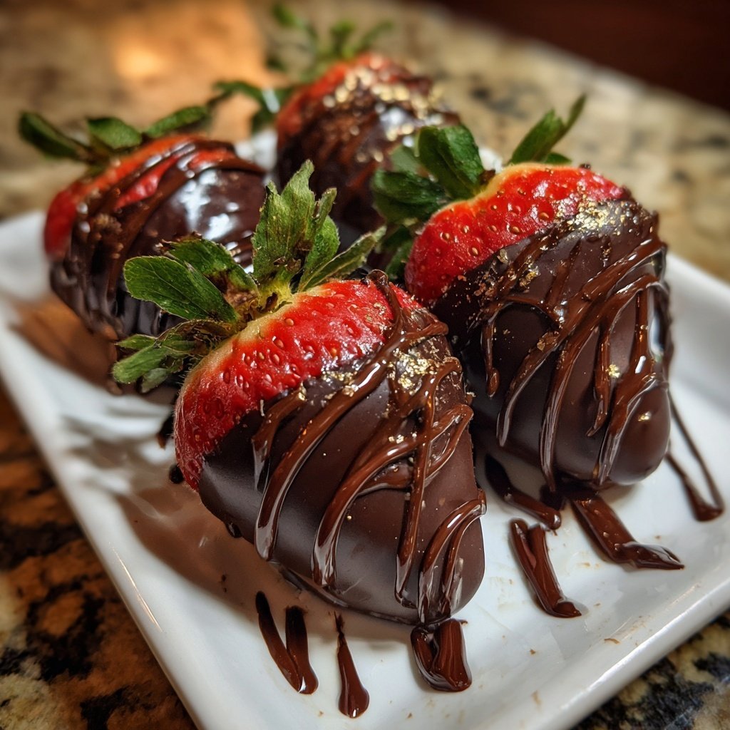 Morangos cobertos de chocolate de Dubai