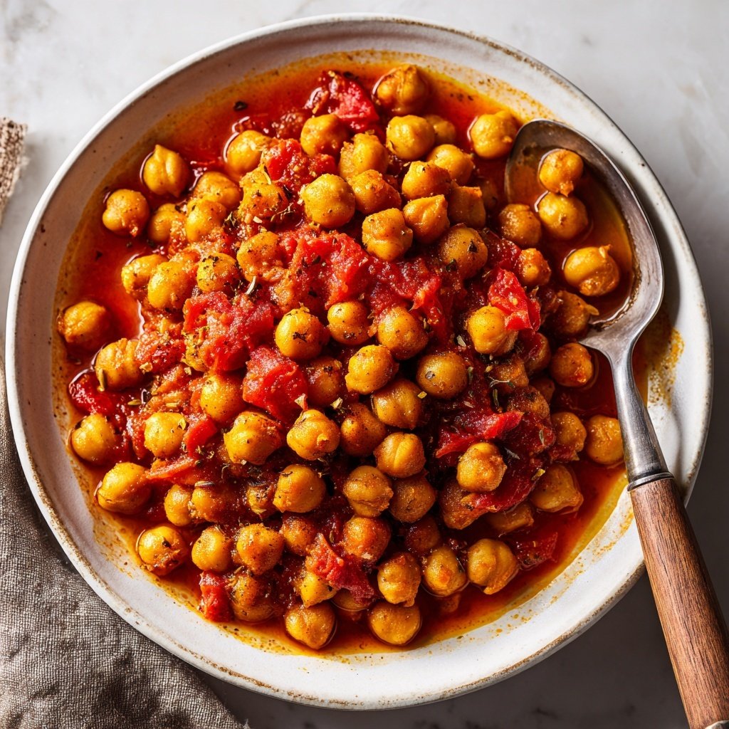 Chana masala rápido curry grão-de-bico