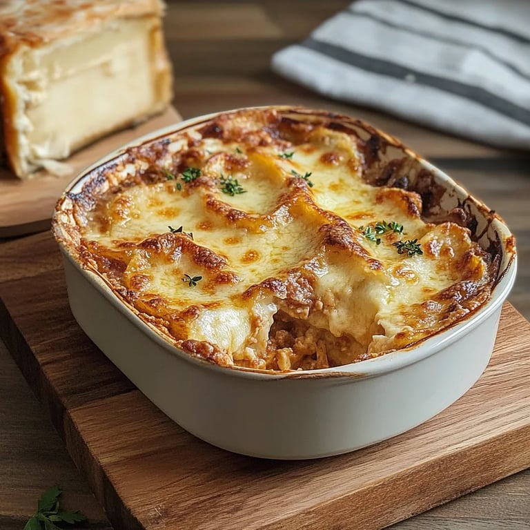 Lasanha de um milhão de dólares com queijo cottage