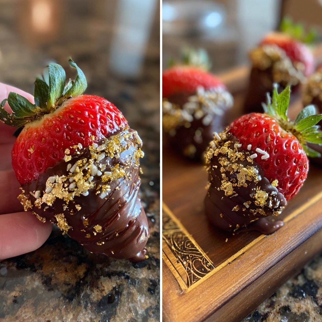 Dippers de morango com chocolate de Dubai