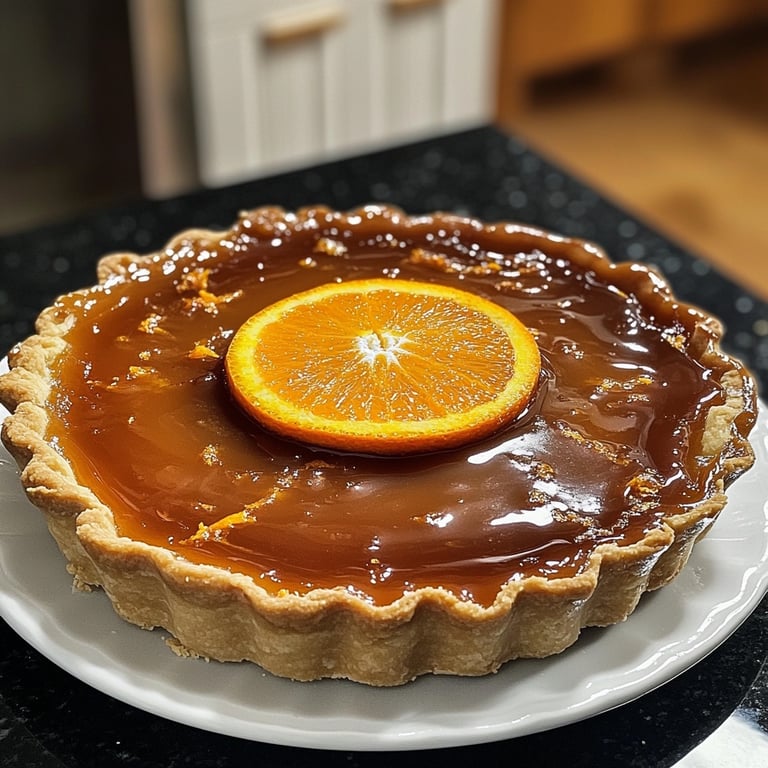 Tarte-pudim de laranja