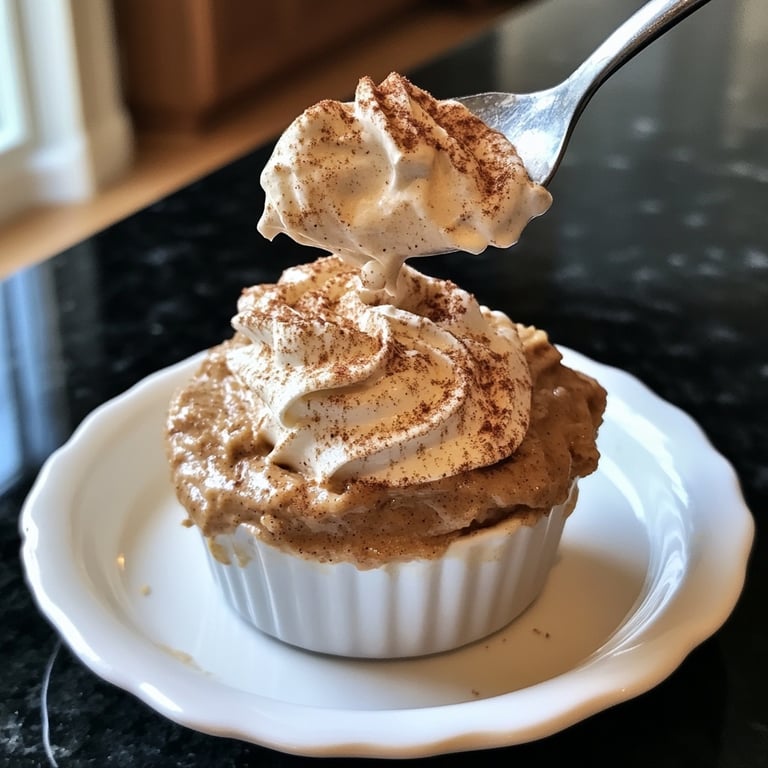 Pudim de abóbora com chantilly de chai